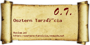 Osztern Tarzícia névjegykártya